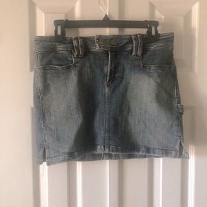 Rampage blue denim jean mini skirt size 11